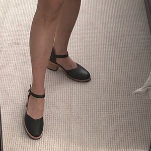 New Heeled Mary Jane, Black, Size 7.5 or EU 38.